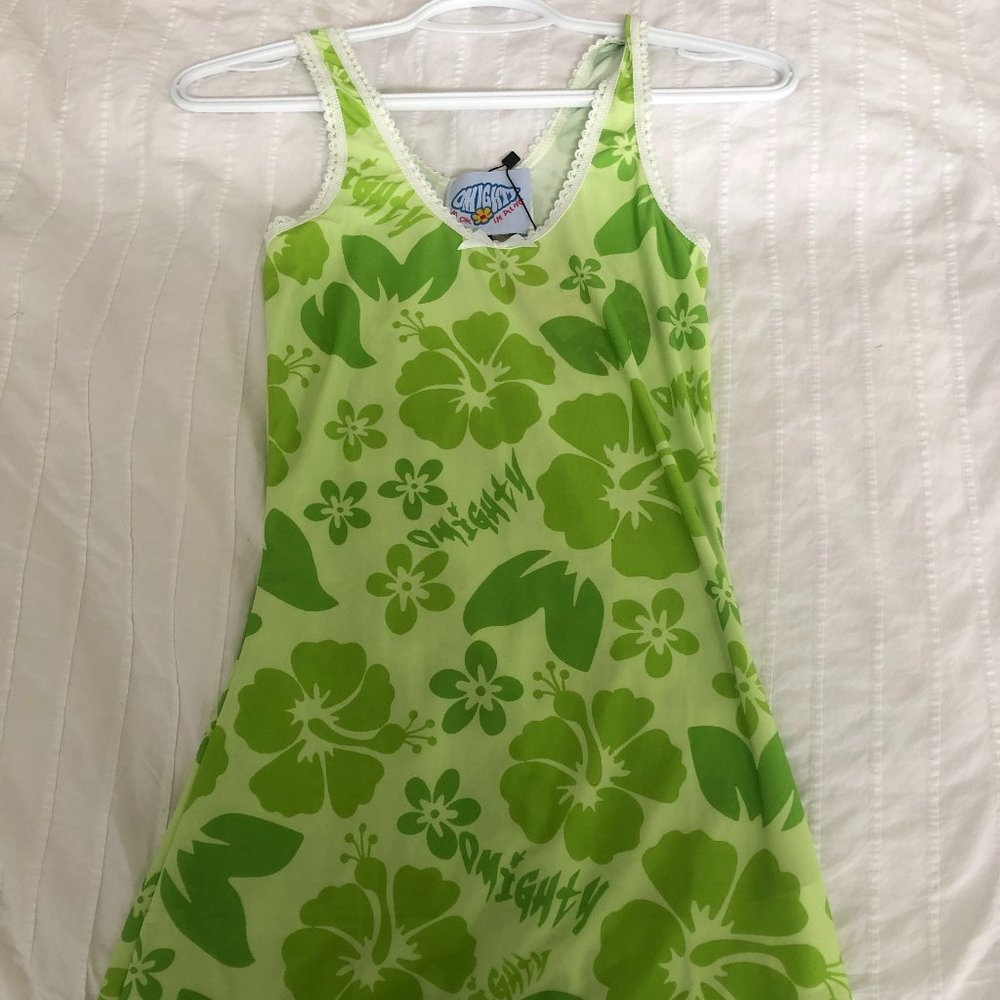 OMIGHTY Green Floral Dress